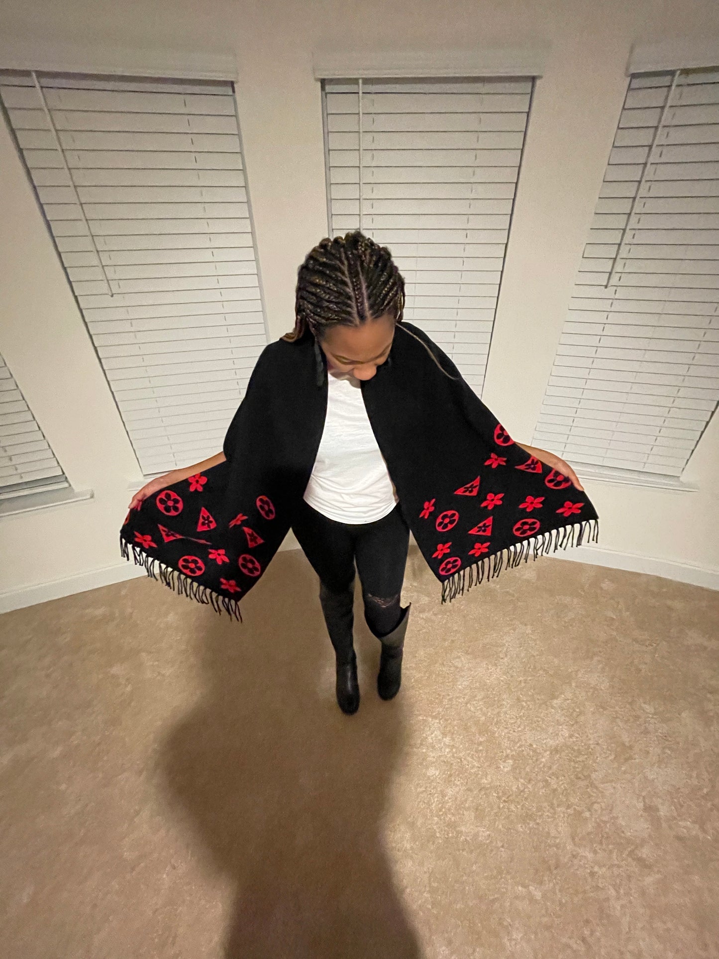 Black & Red shawl